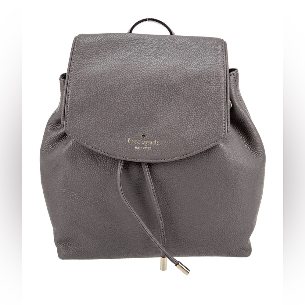 Kate Spade Gray Leather Backpack